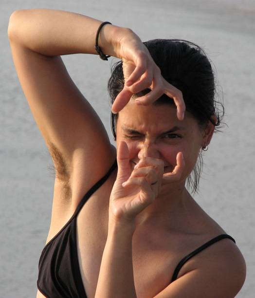 Beautiful Woman with Underarm hair